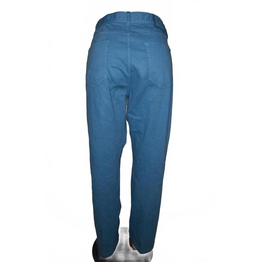 Men's Cesare Attolini 5 Pocket Jean Pants Solid Blue Cotton Sz 42 - Picture 6 of 11